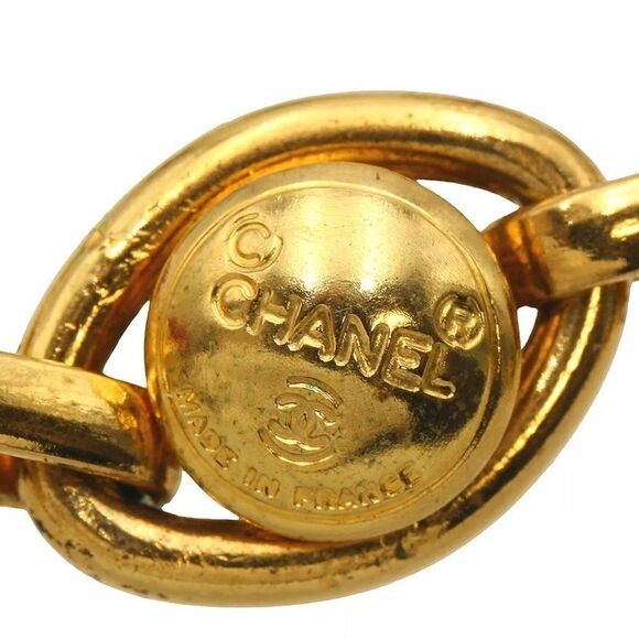 CHANEL Gold-tone Gripoix Chain Long Necklace Vintage - Picture 5 of 8